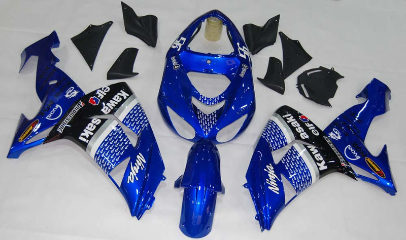 Fairings 2006-2007 Kawasaki ZX 10R Blue Black No.56 Nakano  Generic