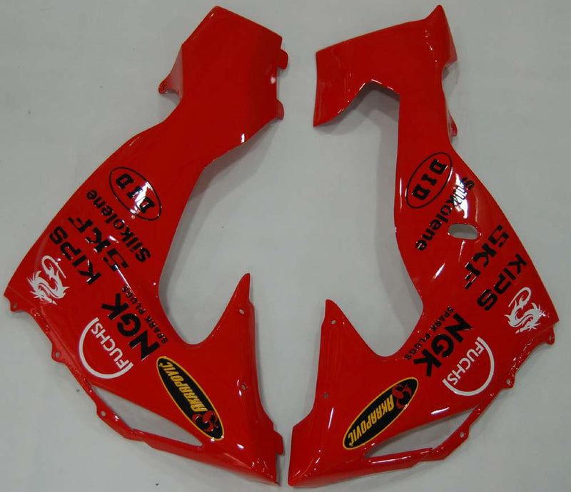 Fairings 2006-2007 Kawasaki ZX 10R أحمر أسود رقم 56 ناكانو عام