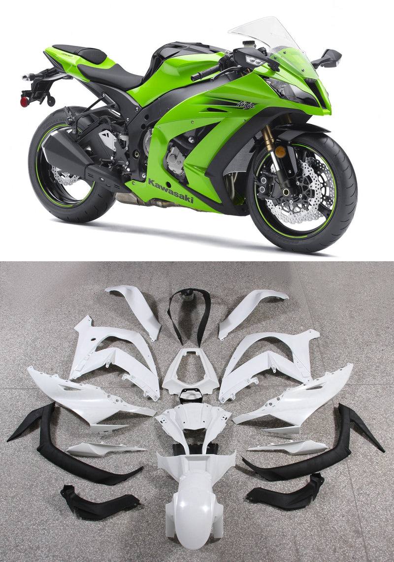 Carenados 2011-2015 Plásticos Kawasaki ZX10R Ninja Verde Genérico