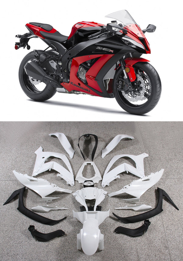 Fairings 2011-2015 Plastics Kawasaki ZX10R Ninja Red  Generic