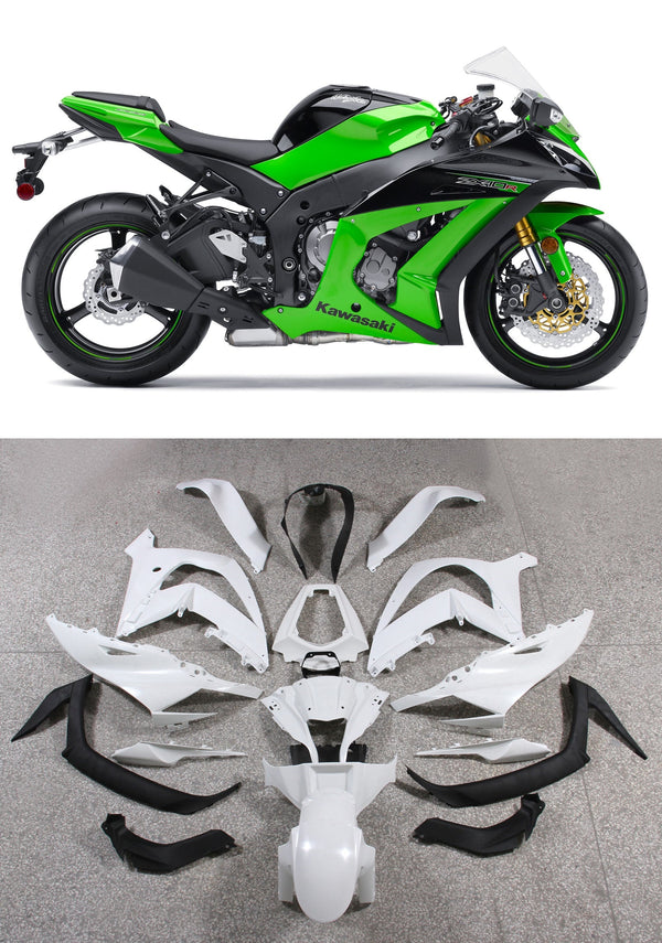 Carenados 2011-2015 Plásticos Kawasaki ZX10R Ninja Verde ZX10R Genérico