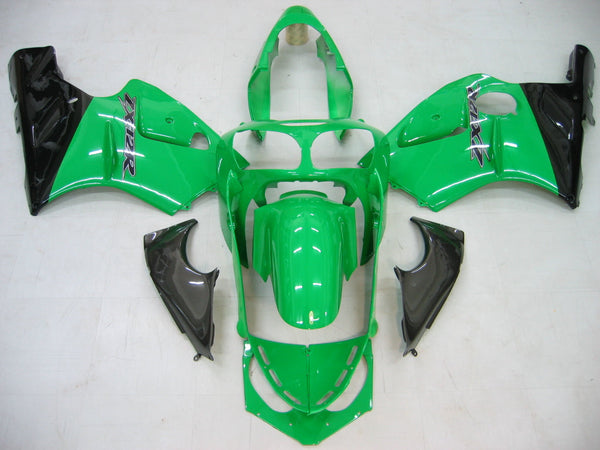 Fairings 2000-2001 Kawasaki ZX12R أخضر وأسود ZX12R عام