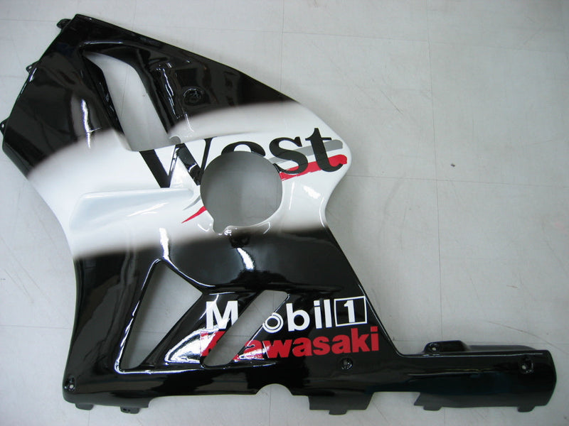 Fairings Kawasaki ZX12R Ninja Black White West  (2002-2005) Generic