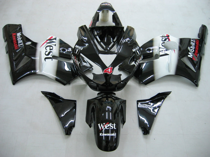 Fairings كاواساكي ZX12R نينجا أسود أبيض غرب (2002-2005) عام