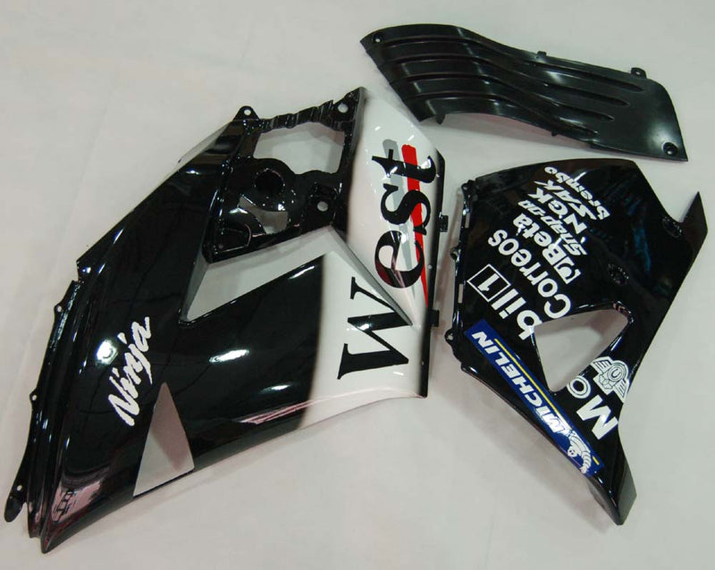 Fairings 2006-2011 كاواساكي ZX14R أسود أبيض غرب نينجا عام