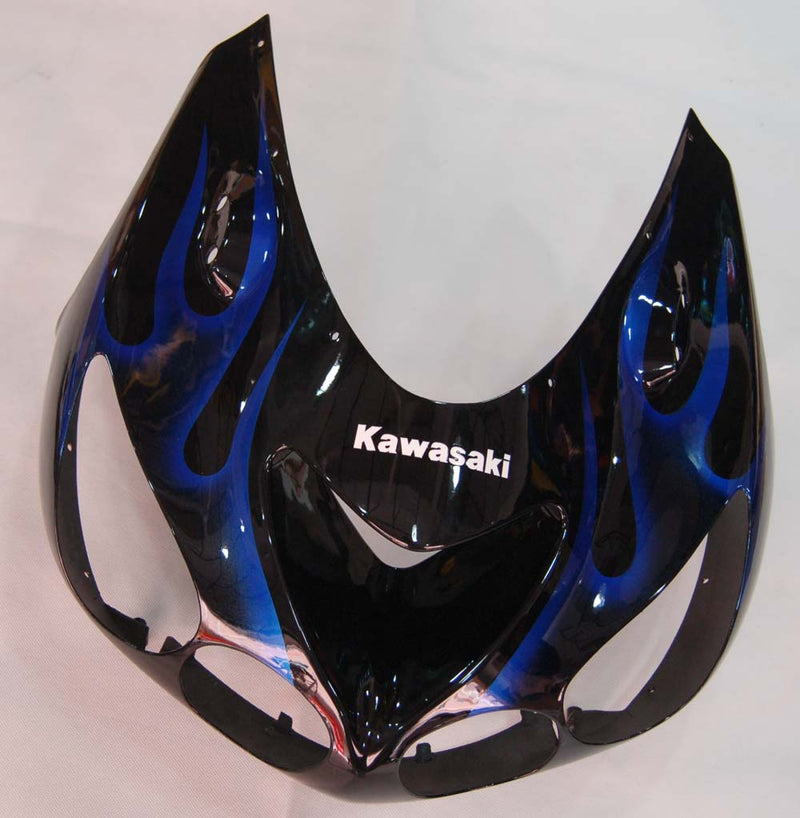 Fairings 2006-2011 Kawasaki ZX14R Black &amp; Blue Flame Ninja Generic