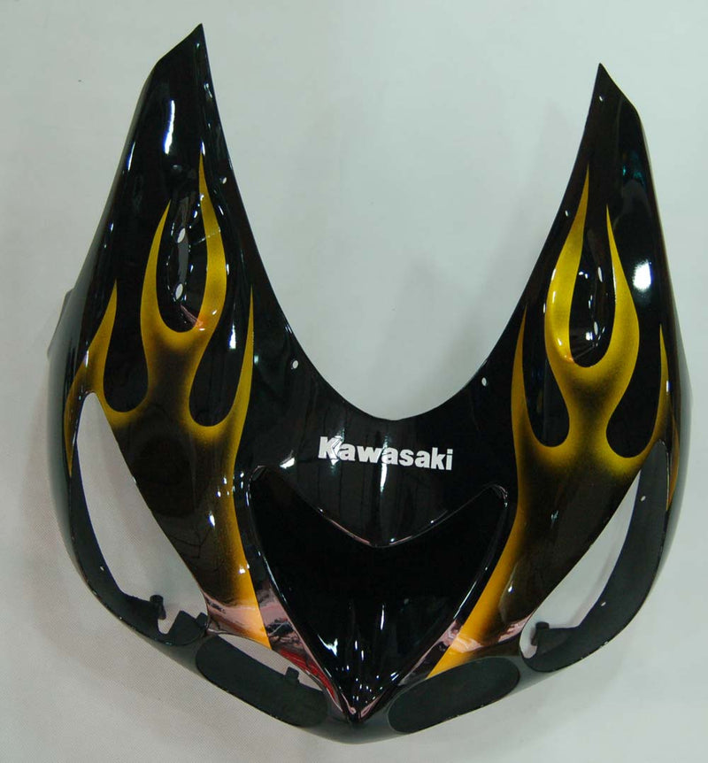 Fairings 2006-2011 Kawasaki ZX14R Black & Gold Flame Ninja  Generic