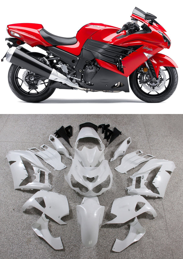 Carenados Plásticos 2012-2022 Kawasaki ZX14R Ninja Rojo Genérico