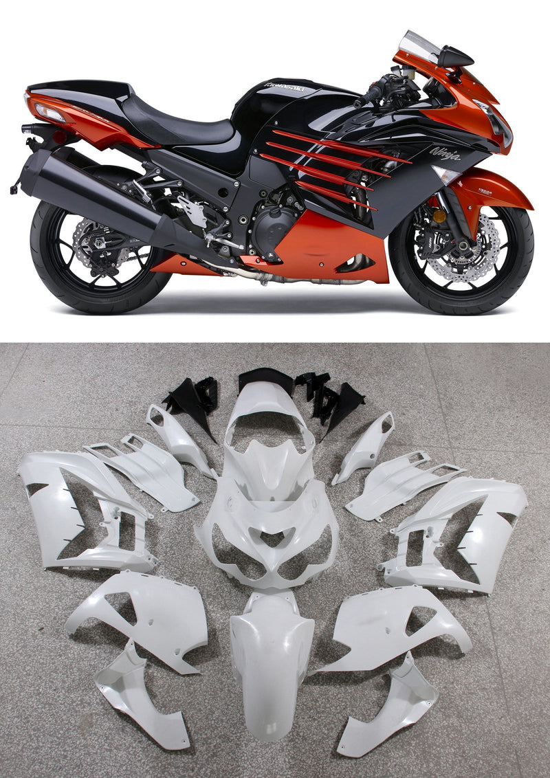 Fairings Plastics 2012-2022 Kawasaki ZX14R Ninja Orange Black  Generic