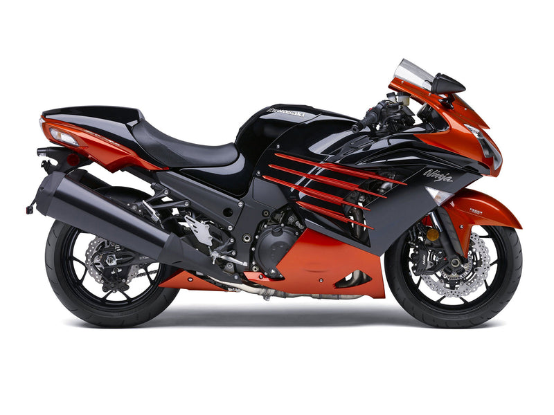 Carenados Plásticos 2012-2022 Kawasaki ZX14R Ninja Naranja Negro Genérico