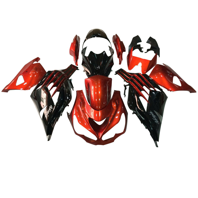 Carenados Plásticos 2012-2022 Kawasaki ZX14R Ninja Naranja Negro Genérico