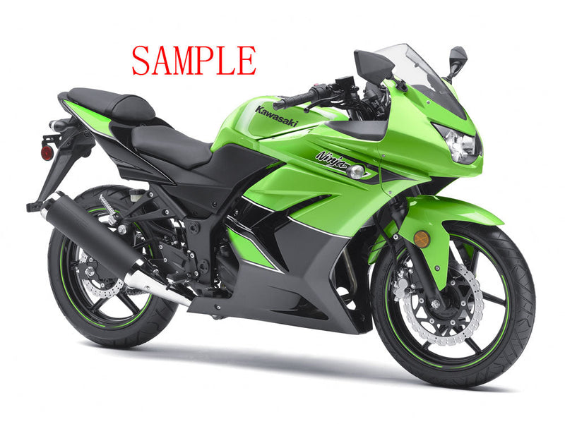 Fairings 2008-2012 Kawasaki ZX250R EX250 أخضر أسود نينجا ZX250 Generic