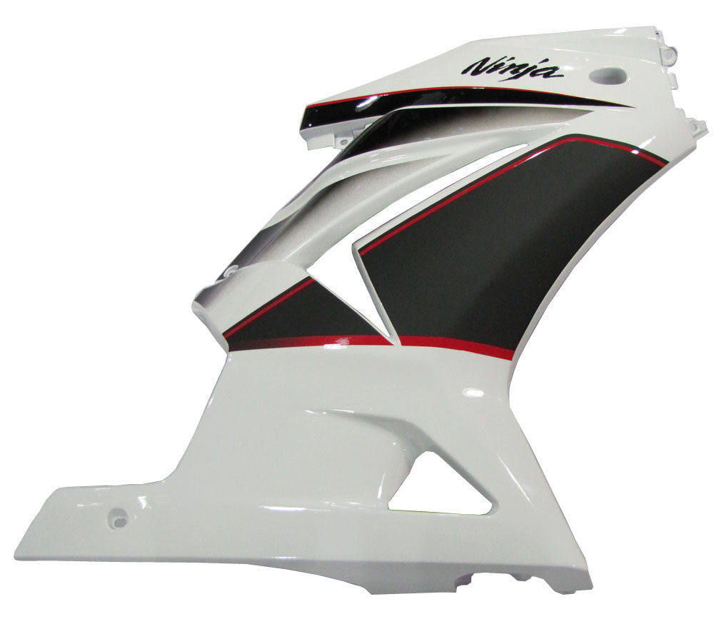 Carenados 2008-2012 Kawasaki ZX250R EX250 Blanco Negro Ninja ZX250 Genérico