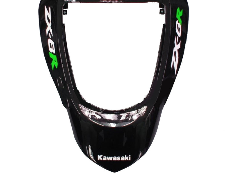 Carenados 2003-2004 Kawasaki ZX6R 636 Negro y Verde Flame Ninja Genérico