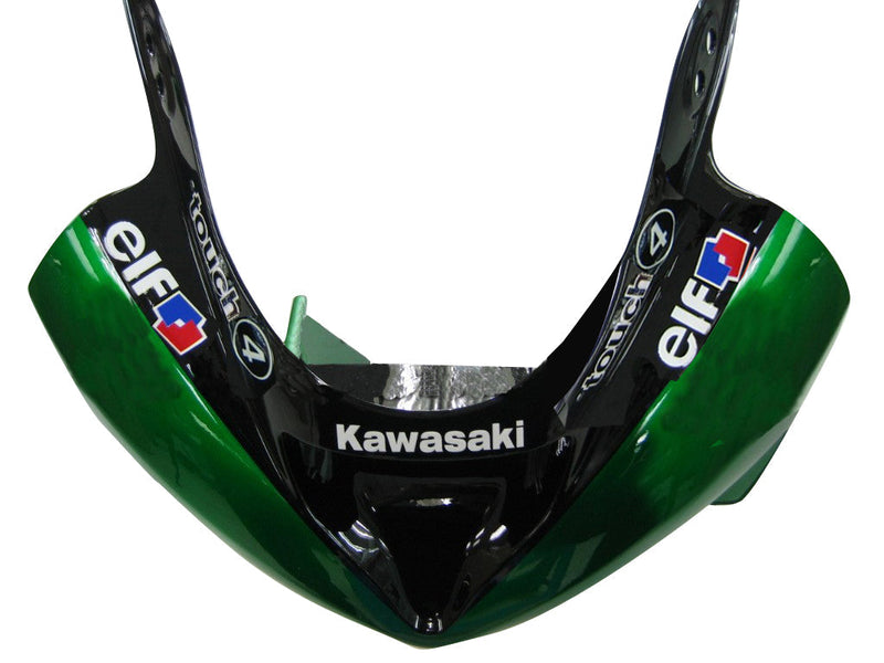 Carenados 2003-2004 Kawasaki ZX6R 636 Verde Negro elf Genérico