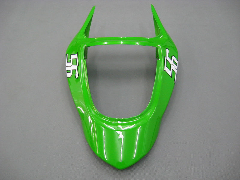 Fairings 2003-2004 Kawasaki ZX6R 636 أخضر أسود رقم 56 ELF عام