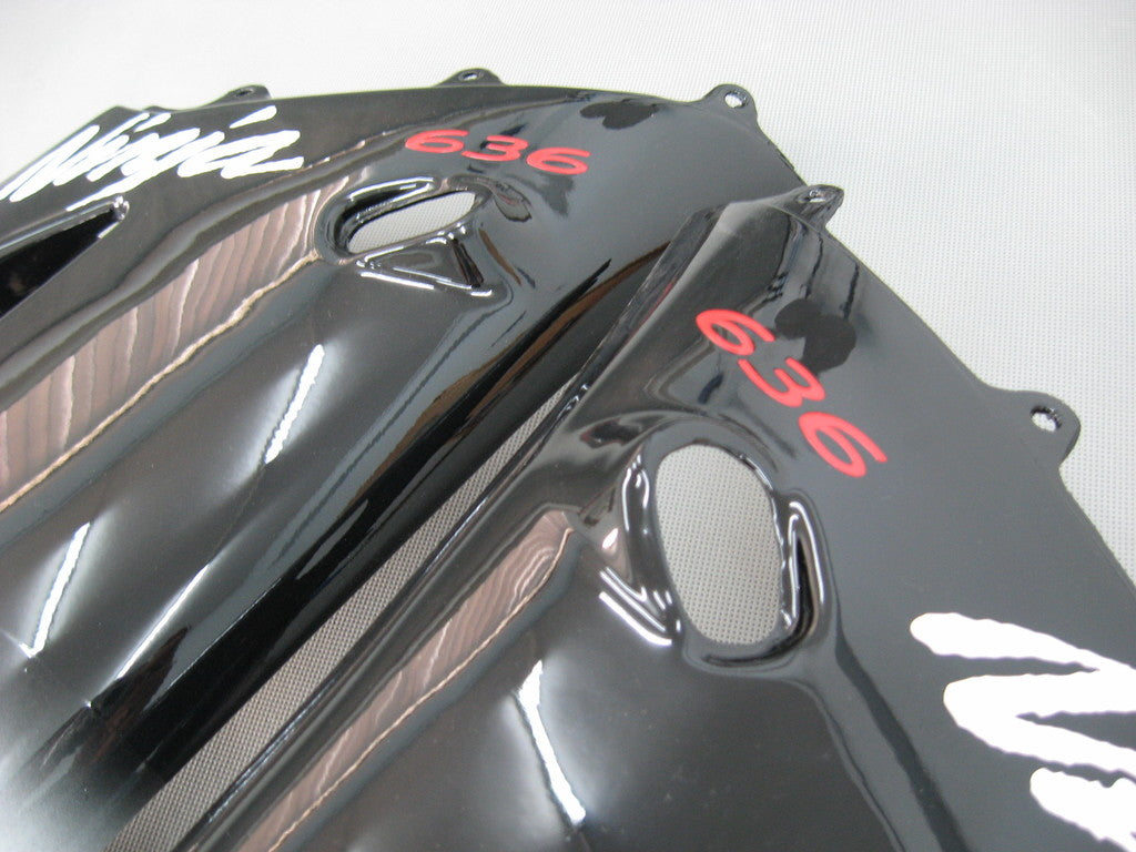 Fairings 2003-2004 Kawasaki ZX6R 636 Black West Ninja  Generic