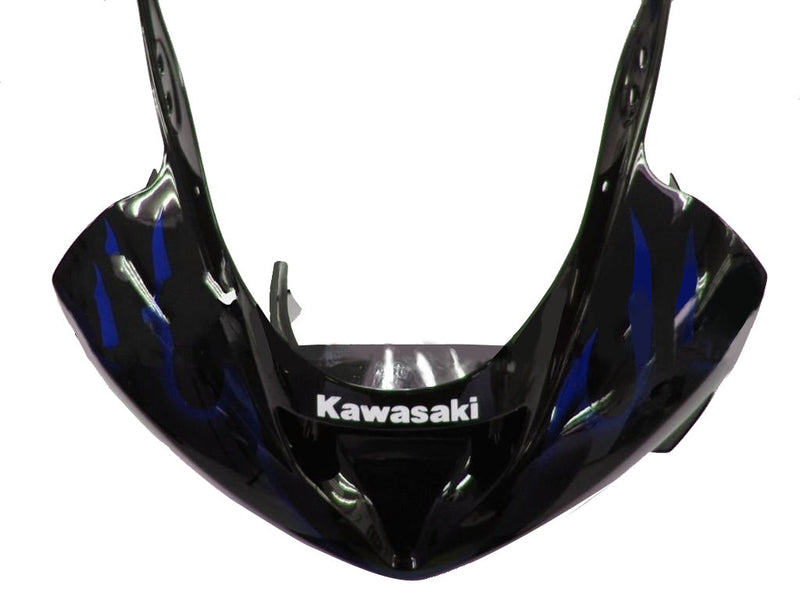 Fairings 2003-2004 Kawasaki ZX6R 636 Black & Blue Flame Ninja  Generic