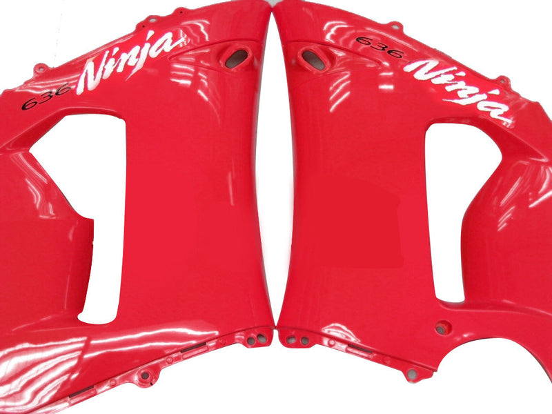 Fairings 2005-2006 Kawasaki ZX6R 636 Red Black Ninja  Generic