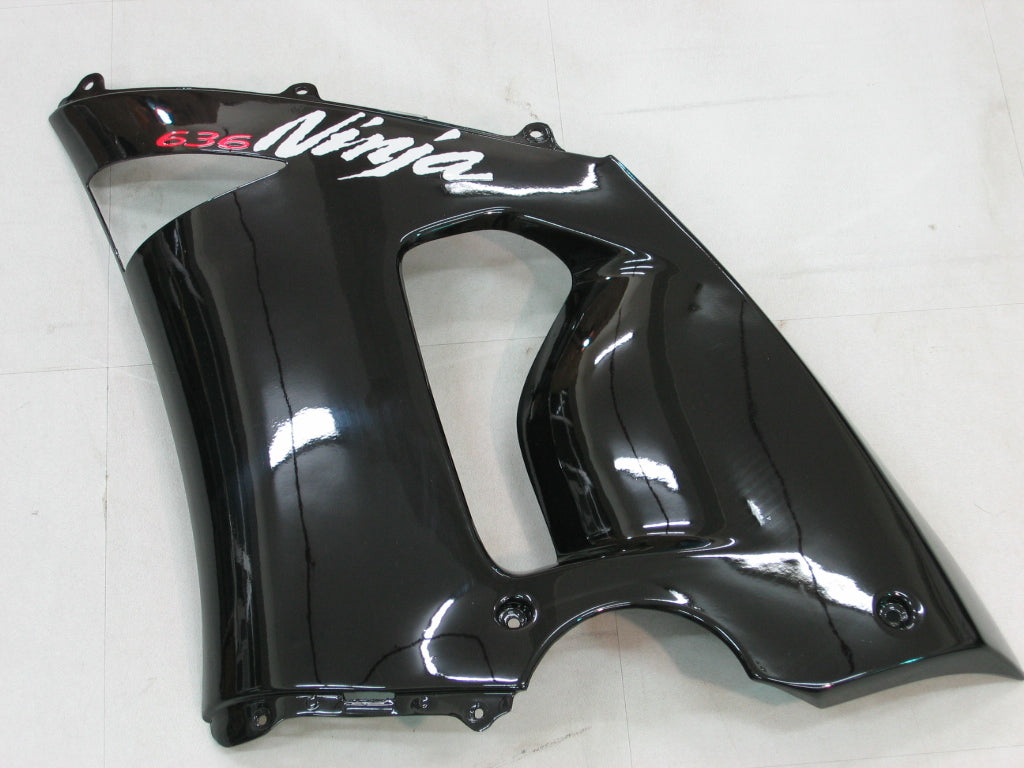 Fairings 2005-2006 Kawasaki ZX6R 636 Black ZX6R   Generic