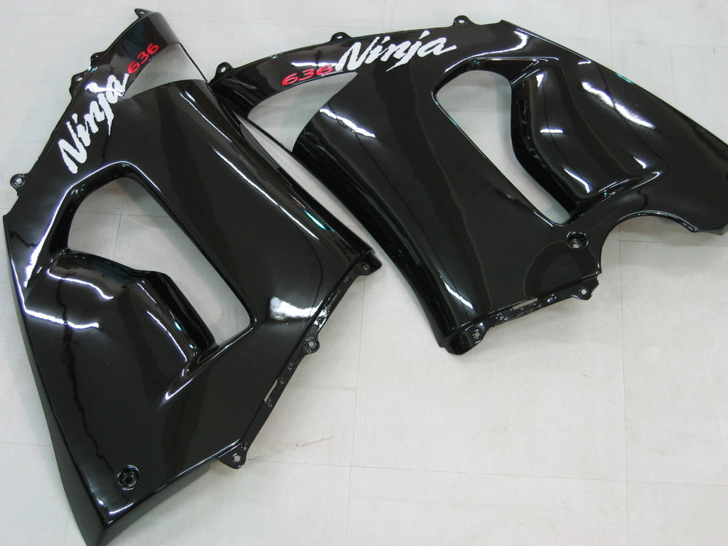 Fairings 2005-2006 Kawasaki ZX6R 636 Black ZX6R   Generic