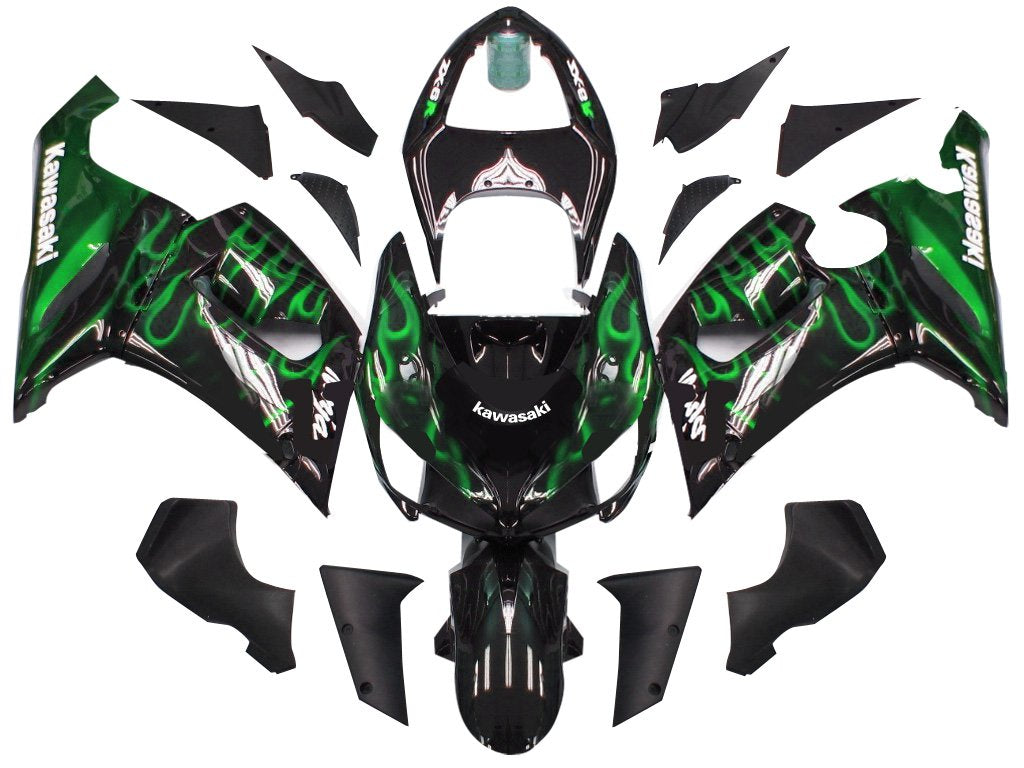 ZX6R 636 (2005-2006) Bodywork Fairing ABS Injection Molded Plastics Set 32 Color Generic