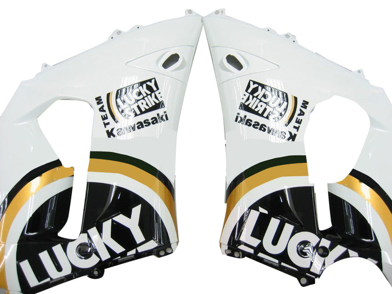 Fairings 2005-2006 Kawasaki ZX6R 636 Black White Lucky Strike Ninja  Generic