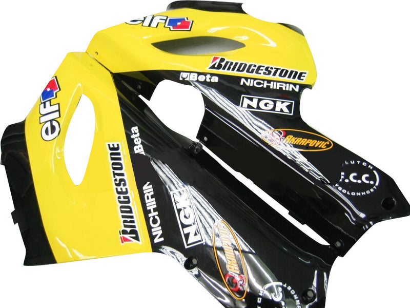 Fairings 2005-2006 Kawasaki ZX6R 636 أسود أصفر ZX6R عام