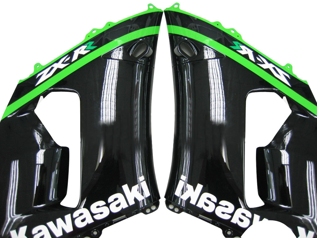 Fairings 2005-2006 Kawasaki ZX6R 636 Green Black Kawasaki  Generic