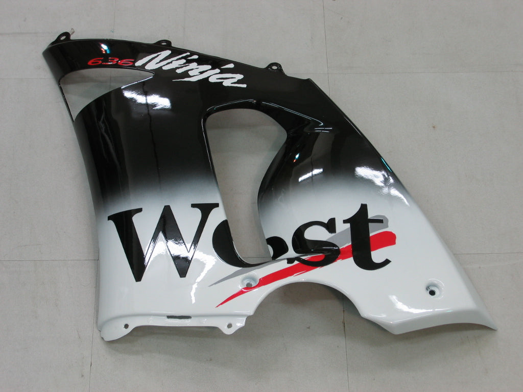 Fairings 2005-2006 Kawasaki ZX6R 636 Black White West ZX6R   Generic