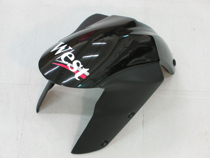 Fairings 2005-2006 Kawasaki ZX6R 636 أسود أبيض غرب ZX6R عام