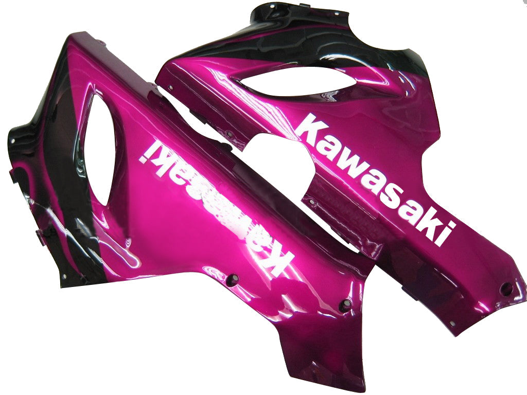 Fairings 2005-2006 Kawasaki ZX6R 636 Black & Purple Flame Ninja  Generic