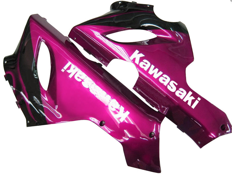 Fairings 2005-2006 Kawasaki ZX6R 636 أسود وأرجواني لهب نينجا عام