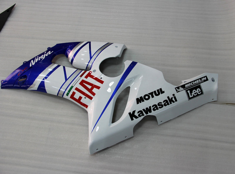 Carenados 2005-2006 Kawasaki ZX6R ZX636 Azul Blanco FIAT Genérico