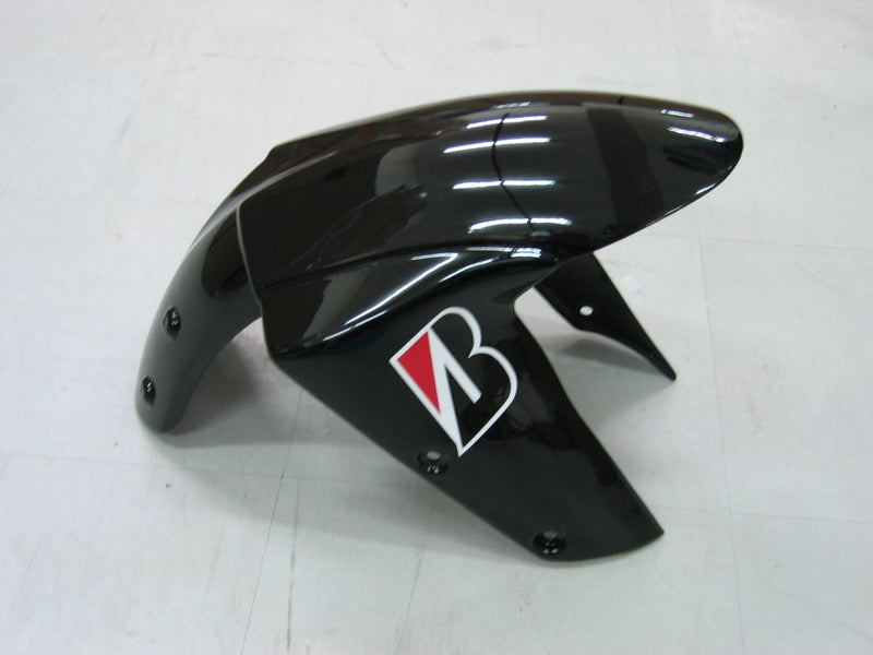 Fairings 2005-2006 Kawasaki ZX6R 636 أخضر أسود رقم 14 ZX6R عام