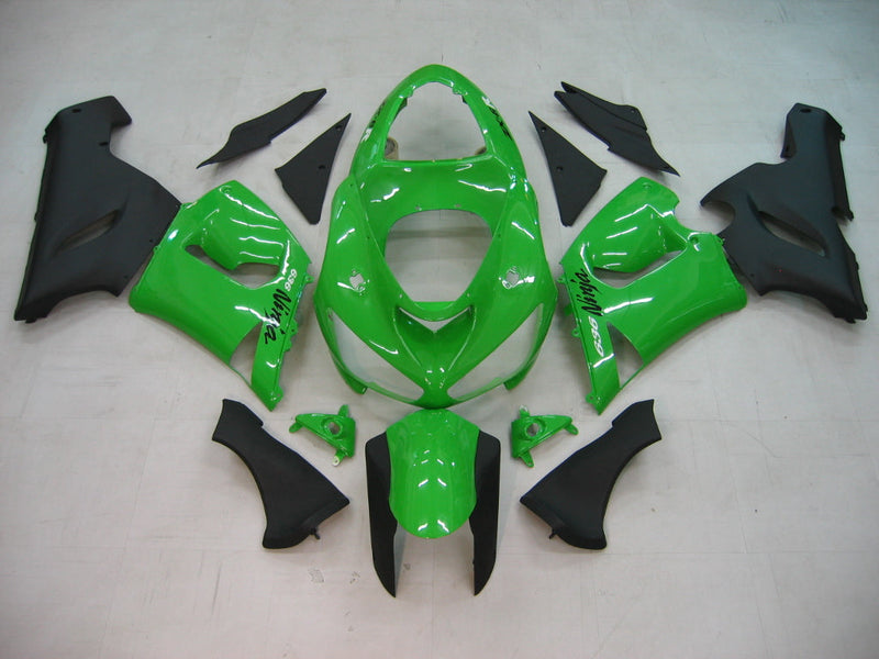 Fairings 2005-2006 كاواساكي ZX6R 636 أخضر أسود نينجا عام