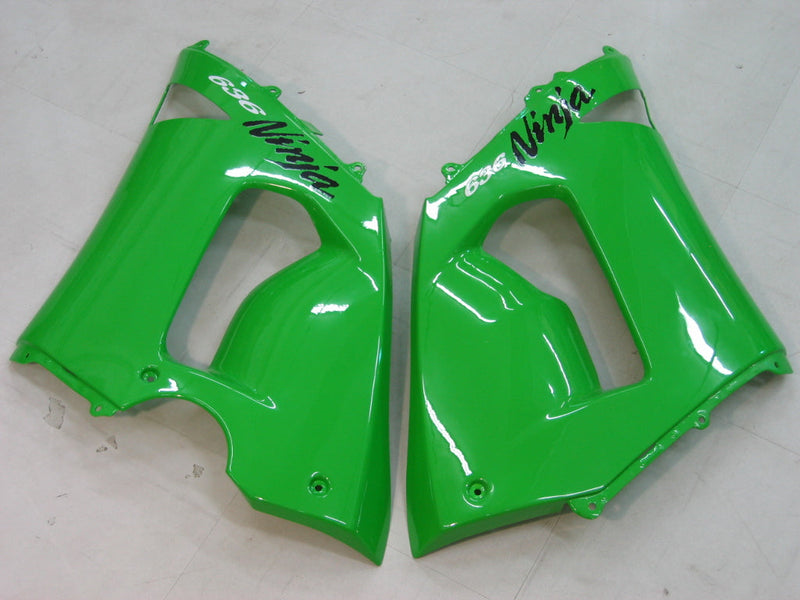 Fairings 2005-2006 كاواساكي ZX6R 636 أخضر أسود نينجا عام