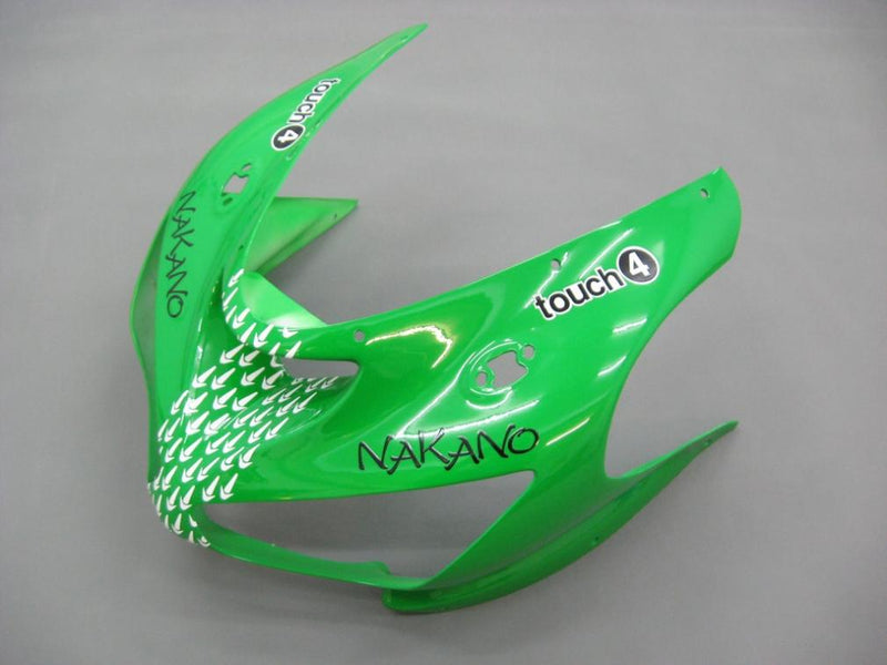 Fairings 2005-2006 Kawasaki ZX6R 636 أخضر أسود رقم 56 ناكانو عام