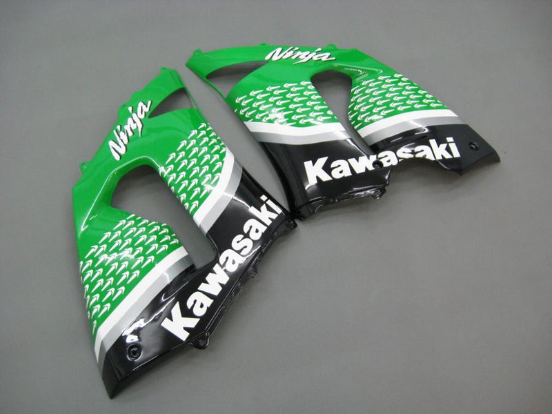 Fairings 2005-2006 Kawasaki ZX6R 636 أخضر أسود رقم 56 ناكانو عام