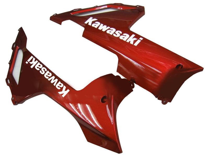 Fairings 2007-2008 Kawasaki ZX6R ZX636 أسود وأحمر لهب نينجا ZX6R عام