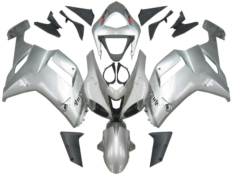 Fairings 2007-2008 Kawasaki ZX6R ZX636 Silver Ninja ZX6R  Generic