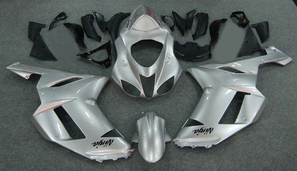 Fairings 2007-2008 Kawasaki ZX6R ZX636 Silver Ninja  Generic