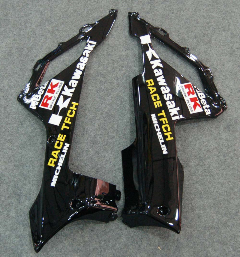 Fairings 2007-2008 Kawasaki ZX-R ZX636 Black Yellow  Generic