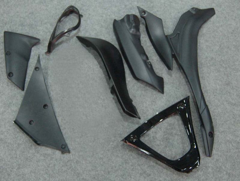 Fairings 2007-2008 Kawasaki ZX6R ZX636 فضي وأحمر لهب ZX6R عام