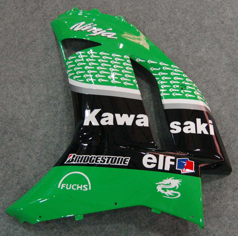 Carenados 2007-2008 Kawasaki ZX6R ZX636 Verde Negro ZX6R Genérico