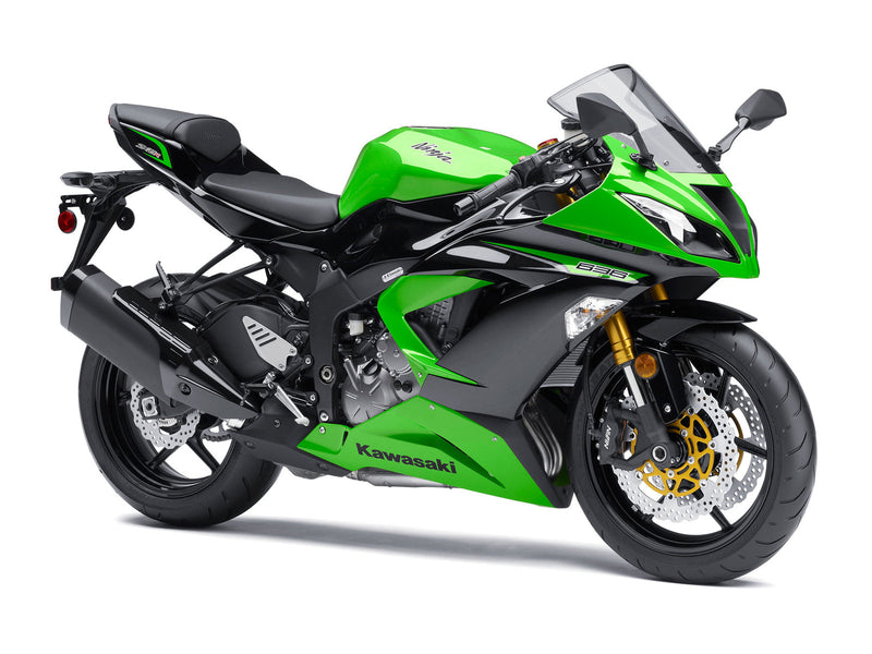 انسيابية 2013-2018 بلاستيك كاواساكي ZX6R 636 أخضر أسود نينجا عام