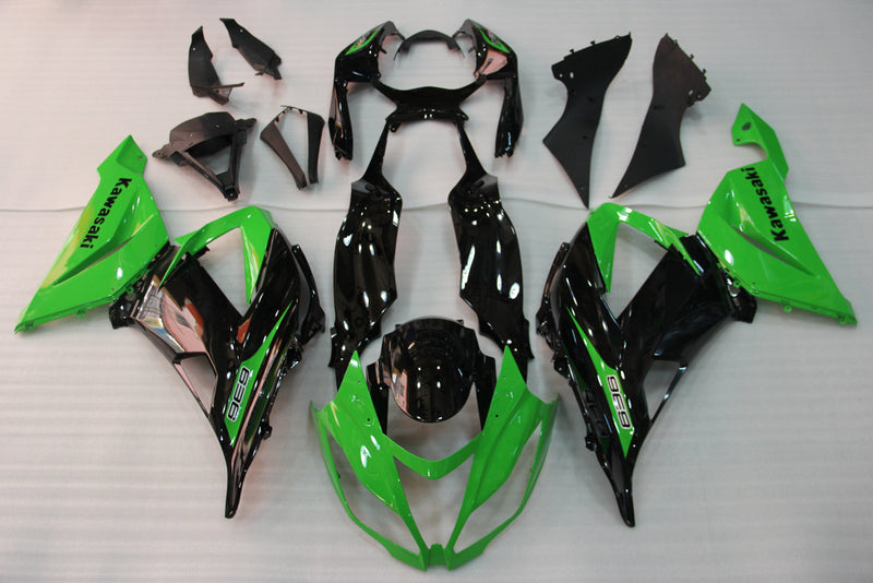 Fairings 2013-2018 Plastics Kawasaki ZX6R 636 Green Black Ninja  Generic