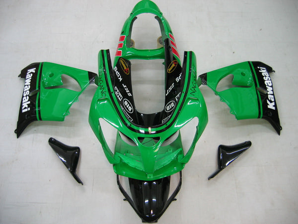 Fairings 2000-2001 Kawasaki ZX 9R أخضر أسود رقم 14 ZX9R عام