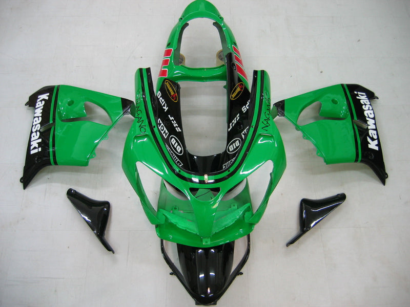 Fairings 2000-2001 Kawasaki ZX 9R Green Black No.14 ZX9R  Generic