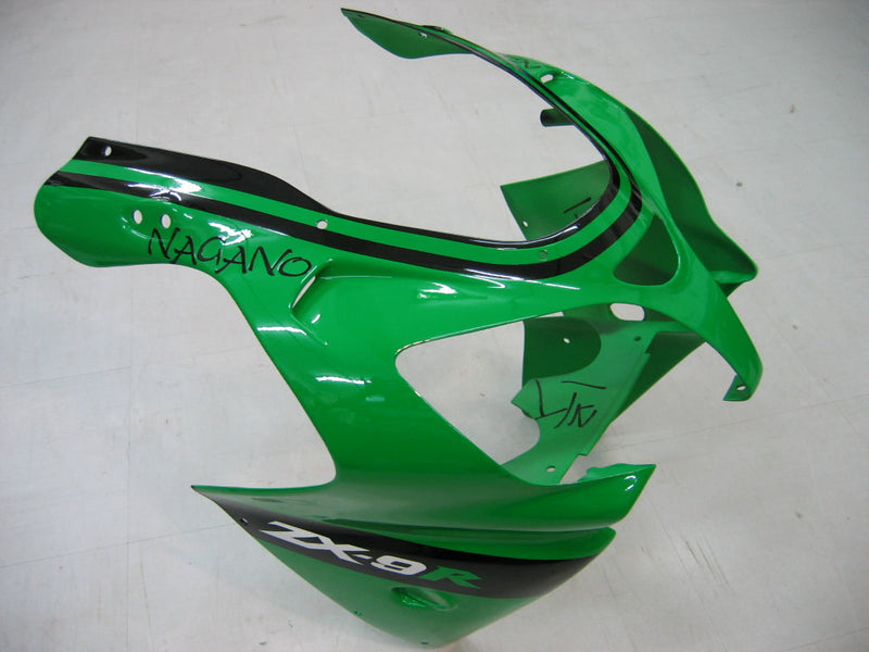 Fairings 2000-2001 Kawasaki ZX 9R أخضر أسود رقم 14 ZX9R عام